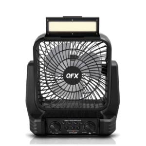 Ventilador con Luz y radio FM QFX recargable R-54