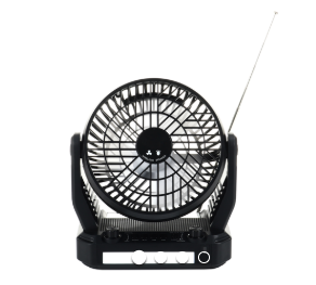 Ventilador 6 con Luz y Altavoz QFX recargable R-43"