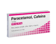 Paracetamol con cafeína 20 tabletas / 500mg / 50mg